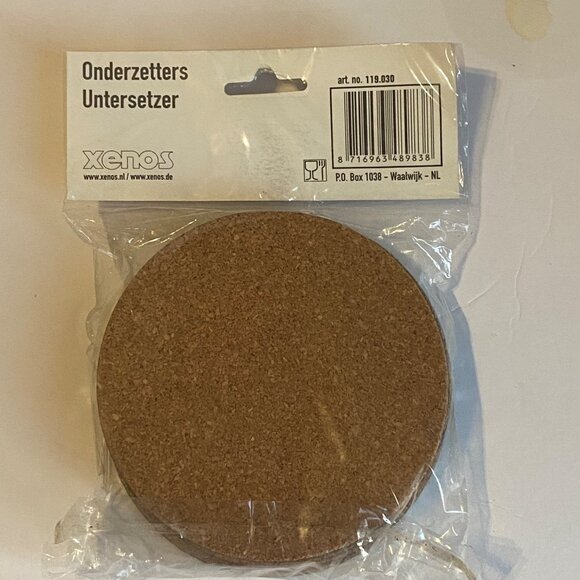 Xenos Home Collection 6-Piece Cork & Ceramic Coasters Dutch Windmill Design NEW - Picture 4 of 7